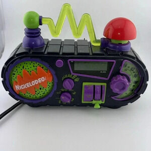 Vintage 1995 Nickelodeon Time Blaster Rise & Slime Alarm Clock AM/FM Radio